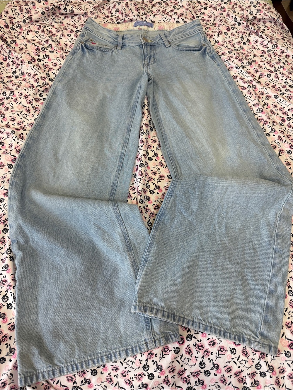 Demetra for Aeropostale Light Blue Wide Leg Jeans